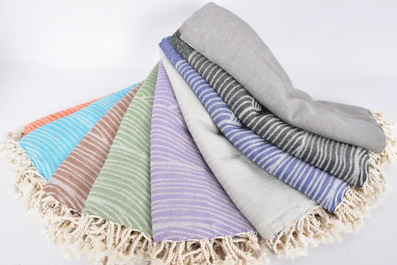 Beach Towel Gift, 68x40 Cotton Striped Design Towel, Authentic Turkish hammam peshtemal, Gifts For Him, Cotton towel, Personalized Gift For Him - 4