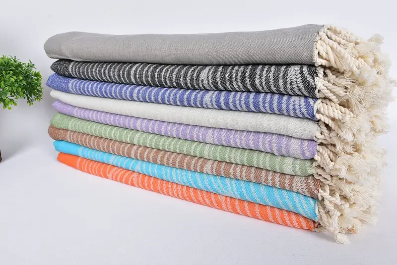 Beach Towel Gift, 68x40 Cotton Striped Design Towel, Authentic Turkish hammam peshtemal, Gifts For Him, Cotton towel, Personalized Gift For Him - 3