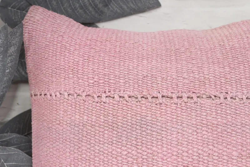 Home Decor Pillow, 14x14 Pink Cushion Cover, Ethnical Kilim Rug Pillow, Cushion, Gift Pillow, Cotton Cushion, Decorative Bolster Cushion Cover - 2