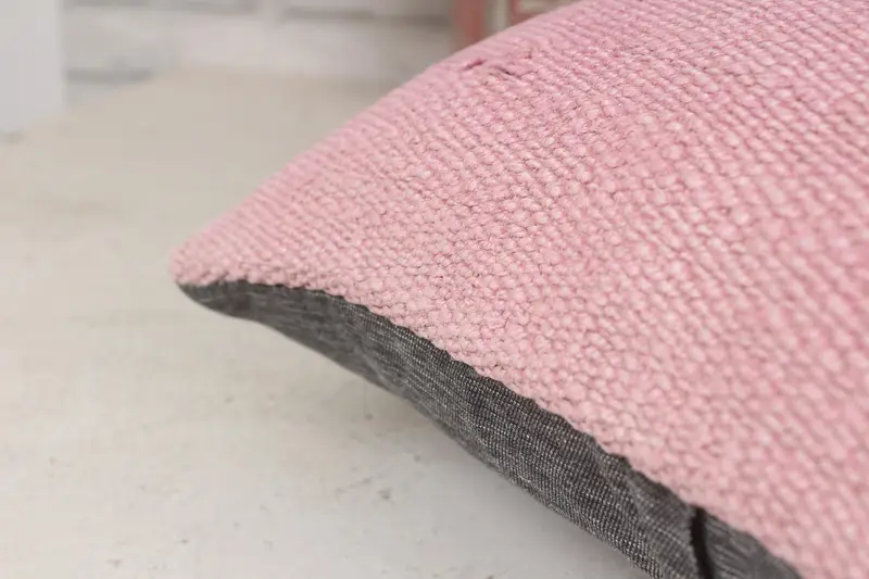 Home Decor Pillow, 14x14 Pink Cushion Cover, Ethnical Kilim Rug Pillow, Cushion, Gift Pillow, Cotton Cushion, Decorative Bolster Cushion Cover - 7