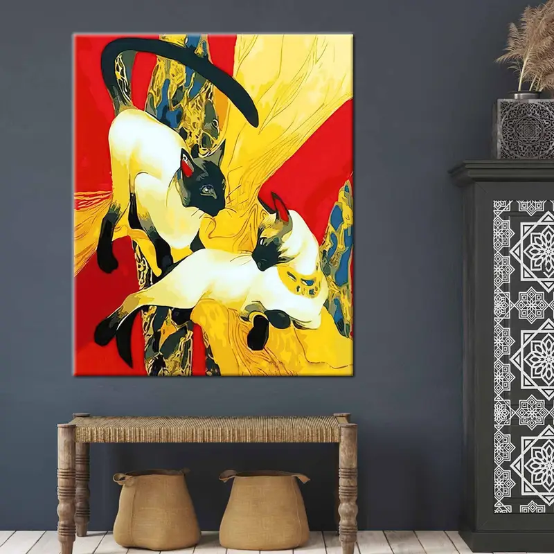 Gustav Klimt, Siamese Cats, Klimt Painting, Siamese Cats Canvas, Klimt Painting, Reproduction Wall Art, Famous Wall Art, Cat Painting, - 3