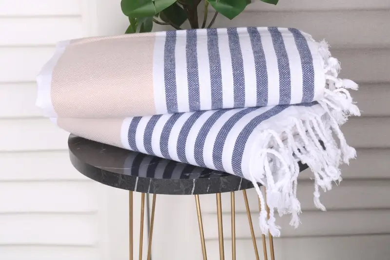 Absorbent towel, Sand-resistant towel, Personalized Home Gift Wedding, Personalized Turkish Towel, 70x40 Cotton Striped Towel, Gift For Bride - 3