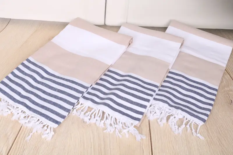 Absorbent towel, Sand-resistant towel, Personalized Home Gift Wedding, Personalized Turkish Towel, 70x40 Cotton Striped Towel, Gift For Bride - 6