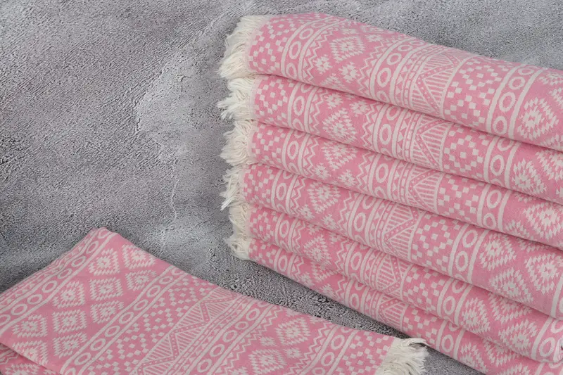 Turkish Towel Monogram, 68x36 Cotton Geometric Towel, Wedding For Favor, Yoga Towel, Summer Gift, Absorbent Turkish towel, Monogrammed Beach Towel - 3