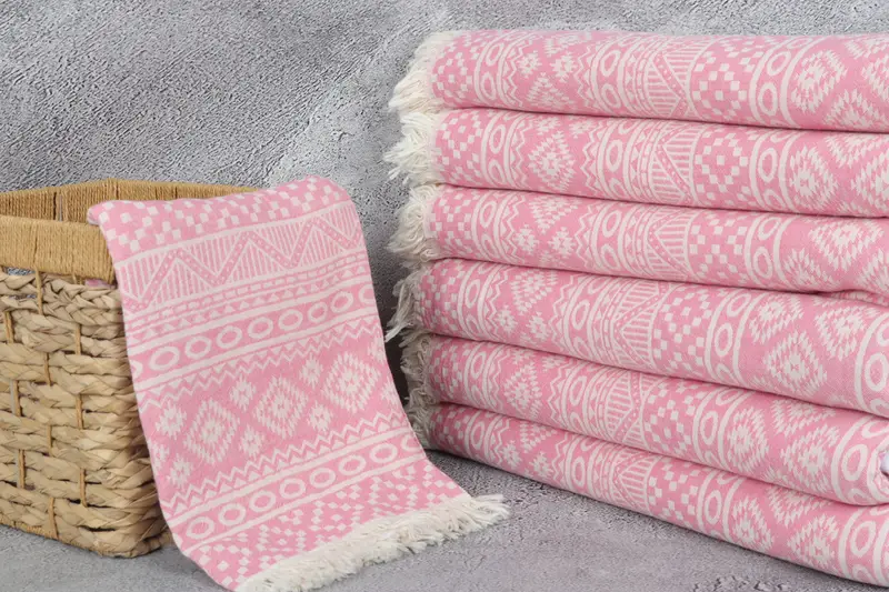 Turkish Towel Monogram, 68x36 Cotton Geometric Towel, Wedding For Favor, Yoga Towel, Summer Gift, Absorbent Turkish towel, Monogrammed Beach Towel - 4