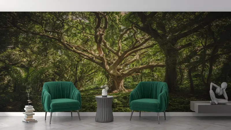 Forest Wall Painting, Tree Wall Poster, Old Tree Landscape Wall Decor, Tree View Wall Art, Nature Landscape Wall Art, View Wall Paper, - 1