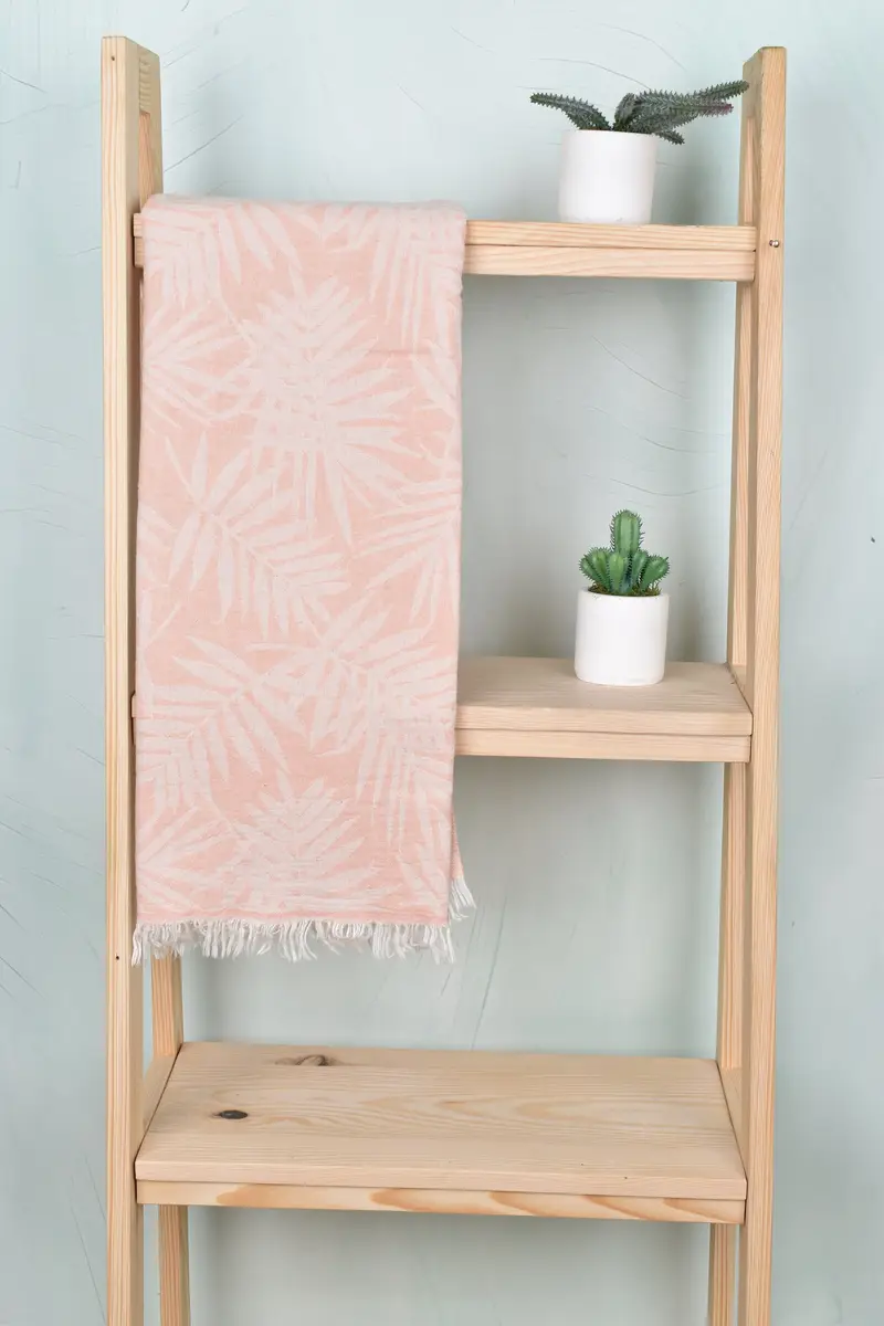 Monogram Beach Towel Monogrammed Coral Cotton, 40x63 Inches