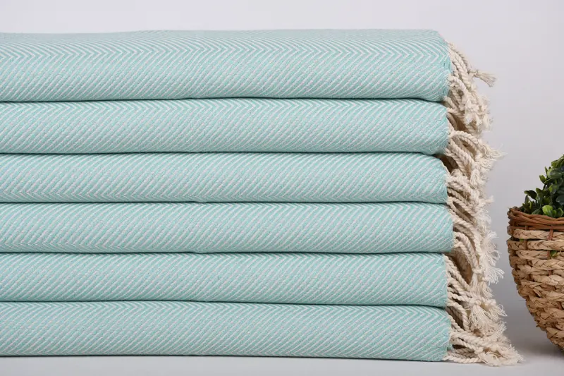40x20 Cotton Herringbone Towel, Gift For Mom, Bathroom Towels, Monogram Hand Towel, Embroidery Towel, Personalized Kitchen Towel, Bachelor Towel - 2