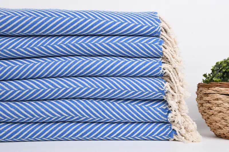 70x40 Cotton Striped Towel, Absorbent towel, Personalized Bridesmaid Beach Towel, Beach Towel Gift, Boyfriend Christmas Gift, Turkish hand towel - 2