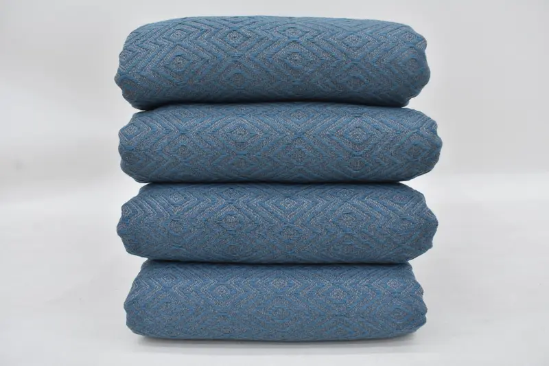 Cotton Bedspread, Beach Theme Wedding Gift, Throw Blanket, Turkish Cotton Blanket, Tablecloth, Bridal Shower Gift, 104x80 Cotton Diamond Towel - 7