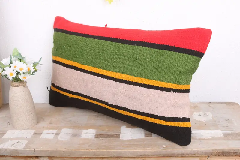 Interior Designer Pillow, Antique Pillows, Pastel Cushion, Pillow Case, Turkish Corner Pillow Sham, 12x20 White Cushion, Vintage Kilim Throw Pillow - 4