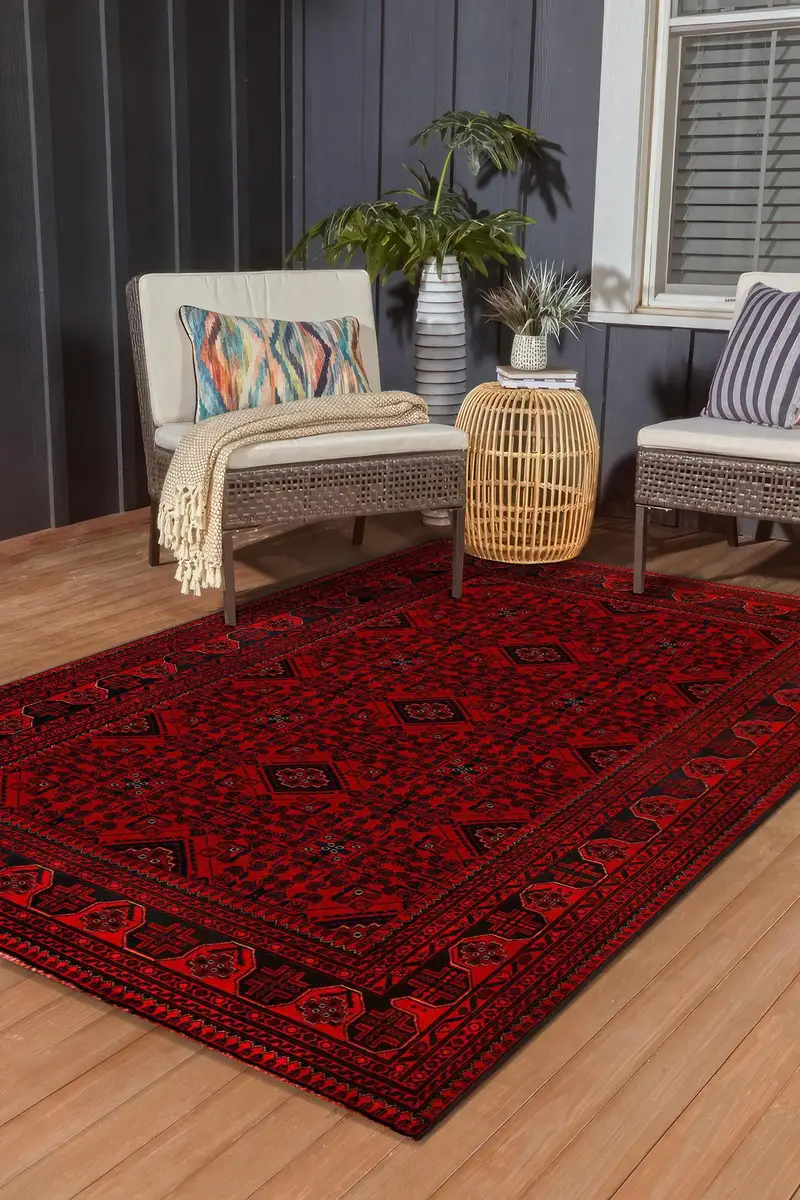 エレガントなプリントラグ：モダンなデザイン、柔らかい生地、ユニークなパターン。