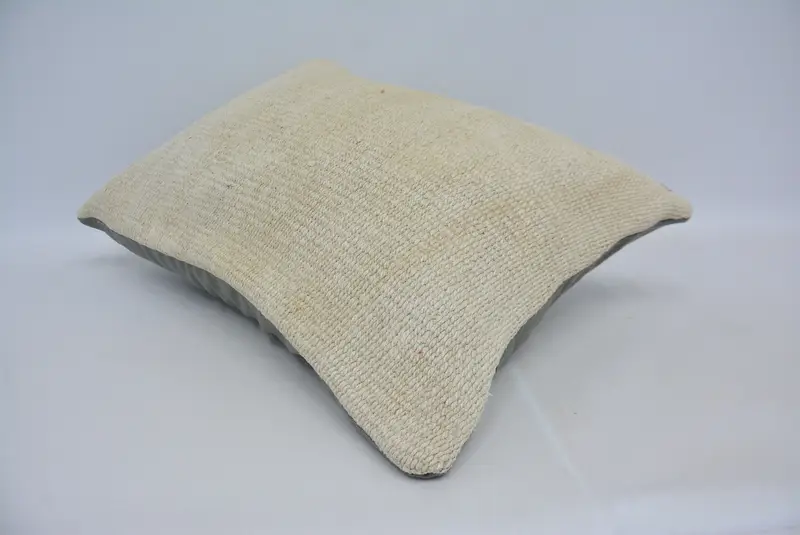 Gift Pillow, Handmade Throw Pillow Cover, Cushion, Living Room Throw Pillow, Vintage Kilim Pillow, 20x28 White Cushion, Turkish Pillow - 6