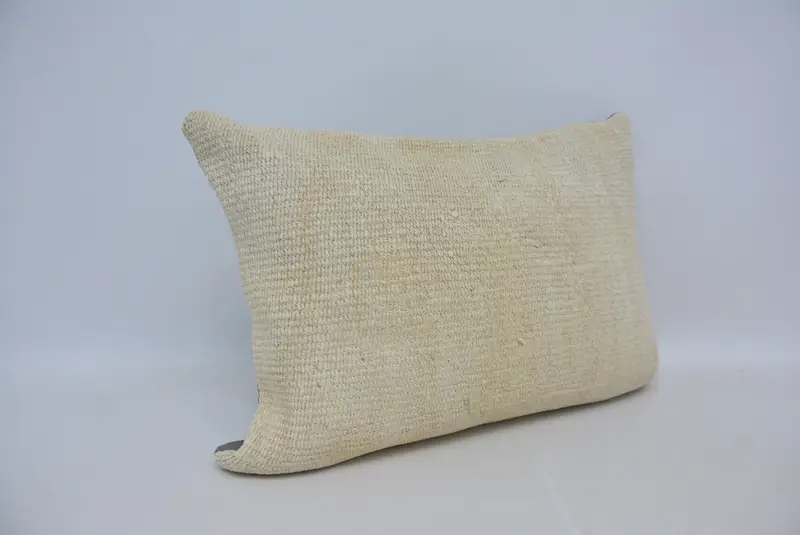 Gift Pillow, Handmade Throw Pillow Cover, Cushion, Living Room Throw Pillow, Vintage Kilim Pillow, 20x28 White Cushion, Turkish Pillow - 3