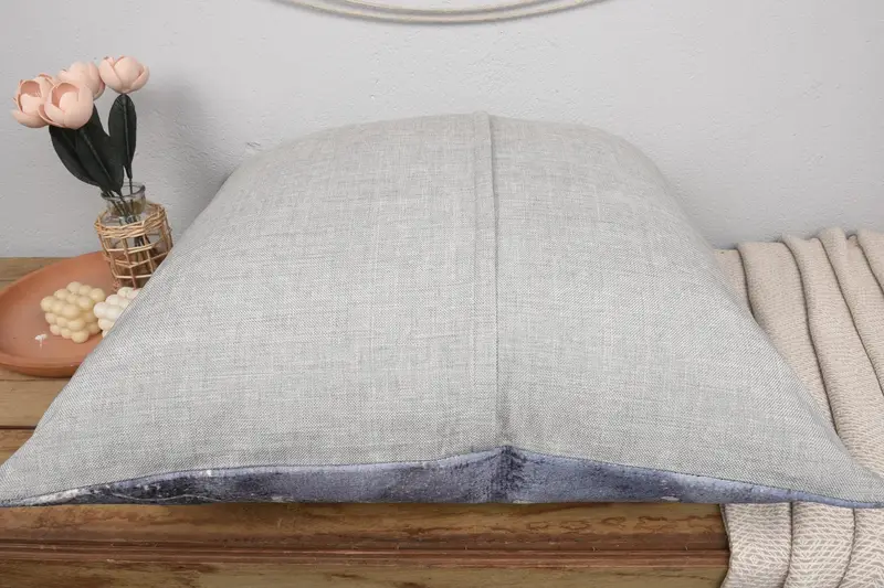 Vintage Pillow, Handmade Kilim Cushion, Comfy Throw Pillow Sham, 28x28 Gray Pillow Case, Pillow, Boho Pillow Sham Cover, Car Cushion - 6