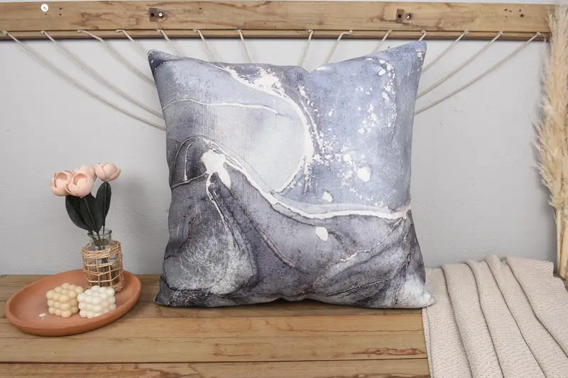 Vintage Pillow, Handmade Kilim Cushion, Comfy Throw Pillow Sham, 28x28 Gray Pillow Case, Pillow, Boho Pillow Sham Cover, Car Cushion - 2