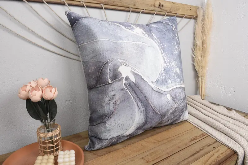 Vintage Pillow, Handmade Kilim Cushion, Comfy Throw Pillow Sham, 28x28 Gray Pillow Case, Pillow, Boho Pillow Sham Cover, Car Cushion - 1