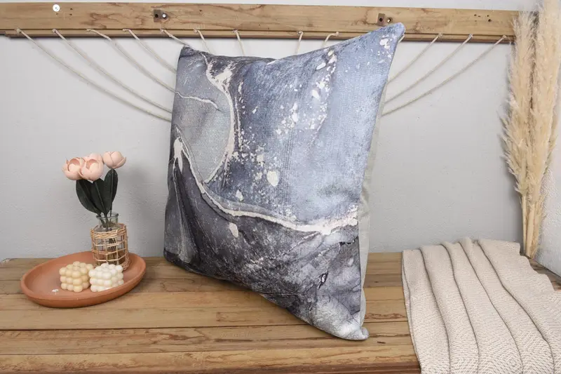 Vintage Pillow, Handmade Kilim Cushion, Comfy Throw Pillow Sham, 28x28 Gray Pillow Case, Pillow, Boho Pillow Sham Cover, Car Cushion - 4