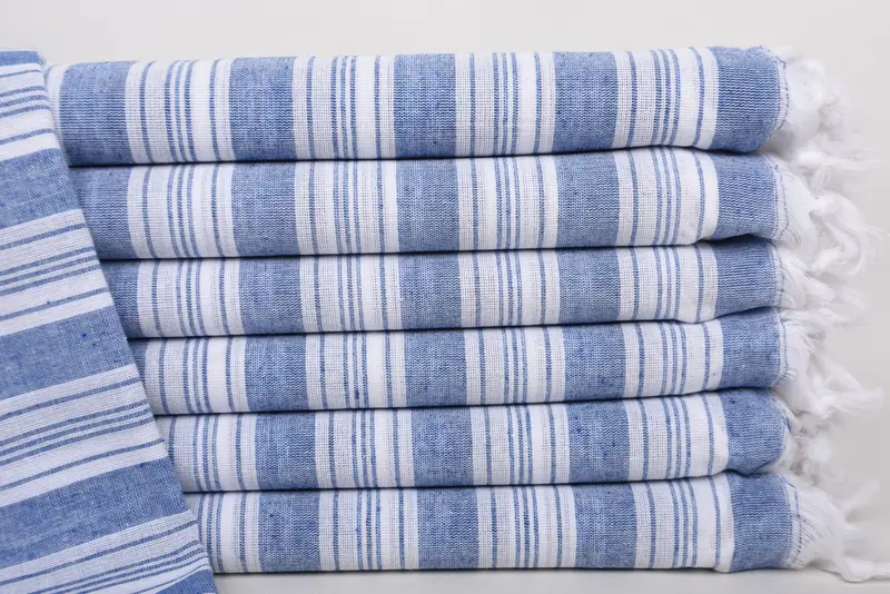 Bridesmaid Gift Towel, Organic Towel, Quick-dry towel, 70x40 Cotton Striped Towel, Valentines Day Gift For Him, Organic Turkish towel - 1