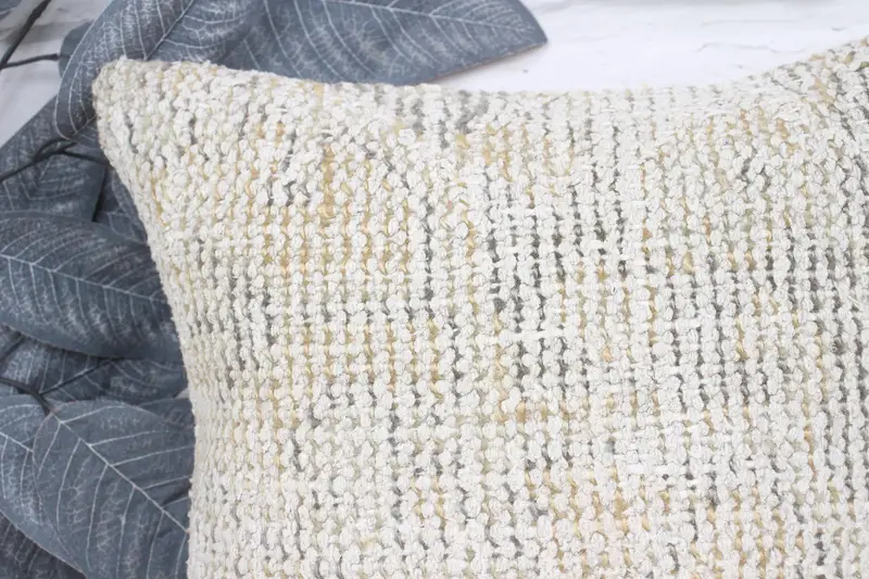 Farmhouse Pillow Sham, Kilim Pillow Cover, Antique Pillows, Vintage Kilim Throw Pillow, Pillow Cover, 14x14 Beige Cushion, Neutral Throw Pillow - 2