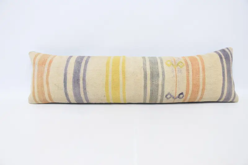 Orange 30x107 cm Dekokissenbezug, gestreifter Schlafzimmer-Geschenkkissenbezug - 1