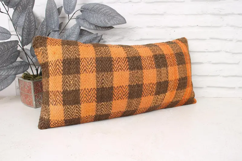 Outdoor Bolster Cushion, Interior Designer Pillow, 12x24 Brown Pillow, Antique Pillows, Vintage Pillow, Neutral Cushion Cover, Cushion - 3