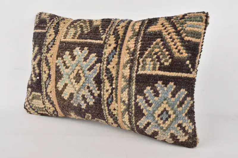12x20 Brown Cushion, Interior Designer Pillow, Bolster Throw Cushion, Pillow, Throw Kilim Pillow, Kilim Cushion Sham, Outdoor Patio Cushion Cover - 3