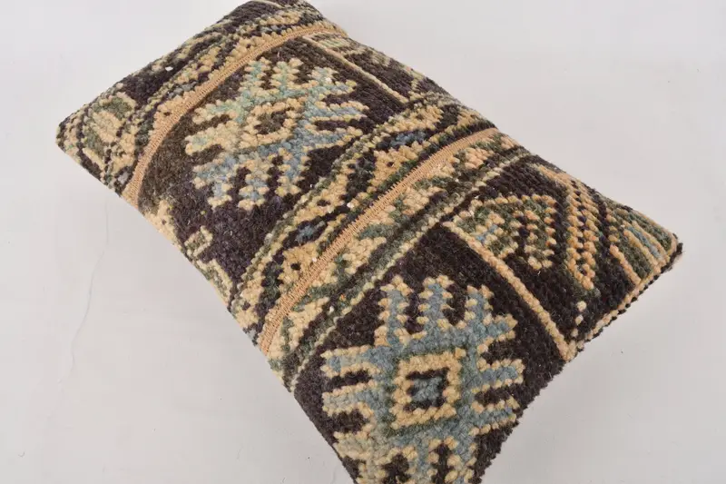 12x20 Brown Cushion, Interior Designer Pillow, Bolster Throw Cushion, Pillow, Throw Kilim Pillow, Kilim Cushion Sham, Outdoor Patio Cushion Cover - 6