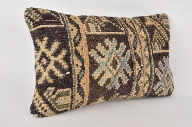 12x20 Brown Cushion, Interior Designer Pillow, Bolster Throw Cushion, Pillow, Throw Kilim Pillow, Kilim Cushion Sham, Outdoor Patio Cushion Cover - 2