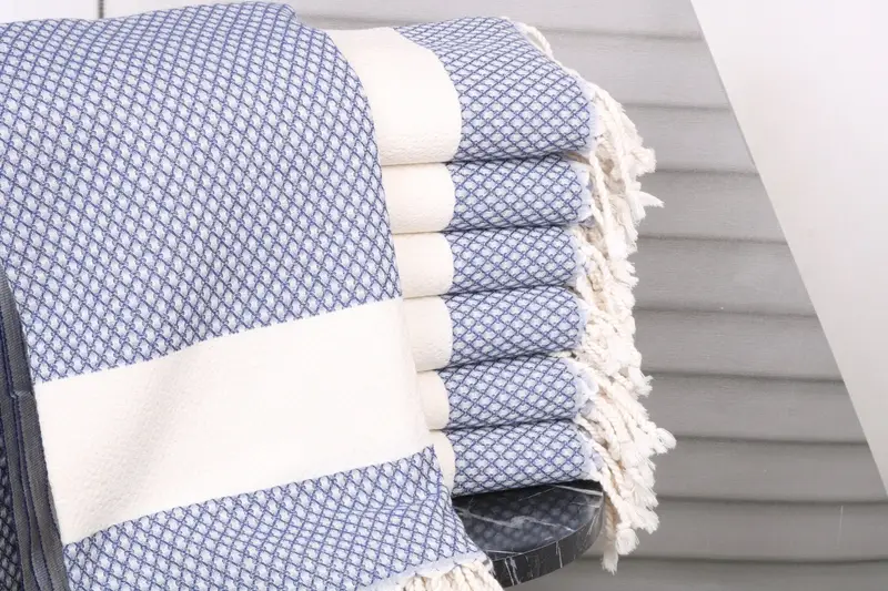 Wedding Gifts Towel Navy Cotton Beach Towel Personalized 36x67 Inches