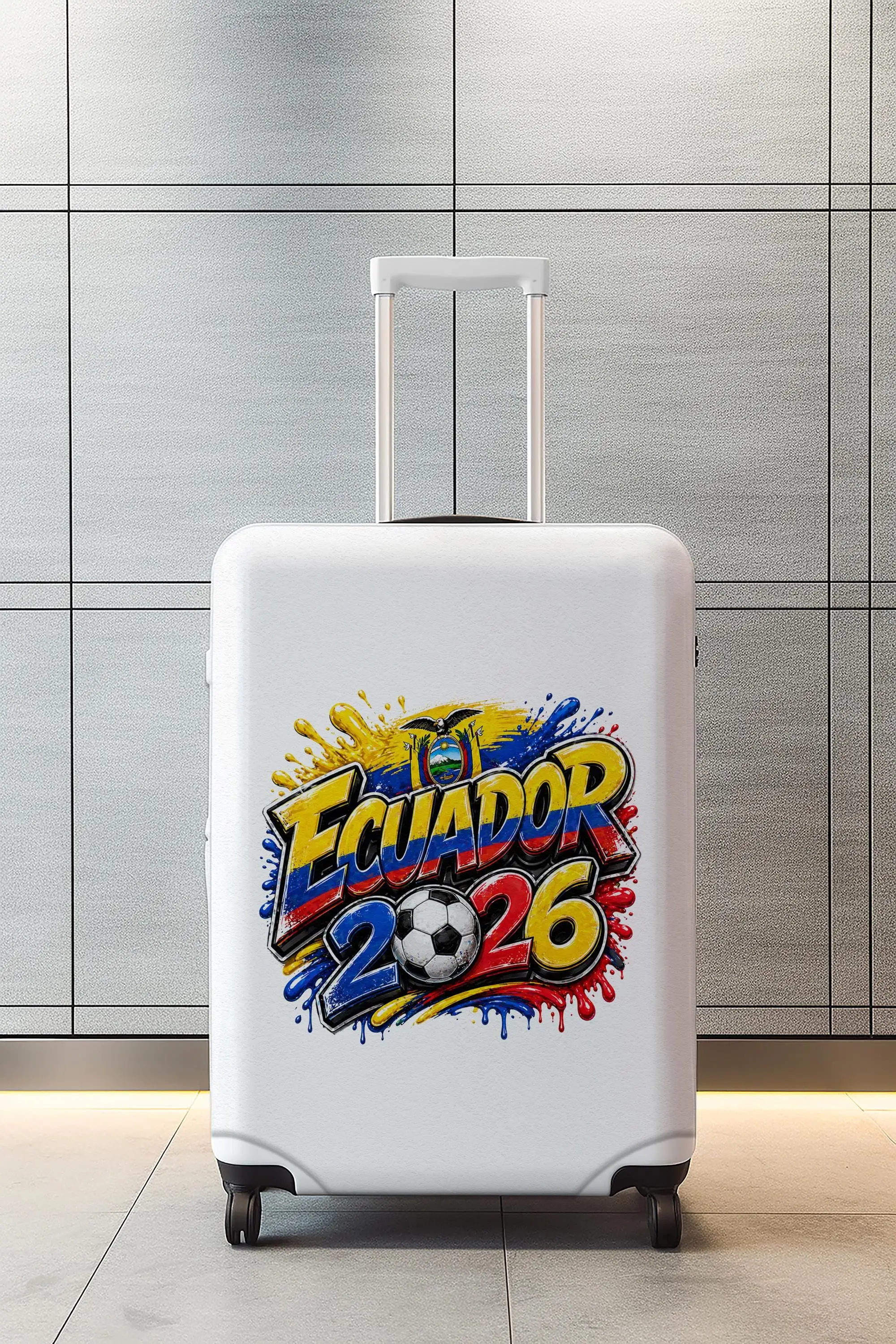 Ecuador Fußball-Gepäckhülle, 2026 Fan-Kofferschutz, Sport-Reisehülle, individueller Fußball - 1