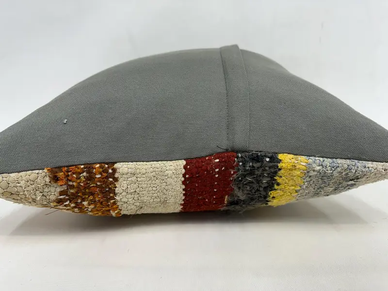 Wool Kilim Pillow Cushion, Kilim Pillow Cover, Couch Pillow Case, Antique Pillows, 20x20 Yellow Cushion Case, Pillow Cover, Home Decor Pillow - 7