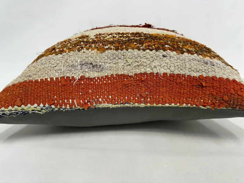 Wool Kilim Pillow Cushion, Kilim Pillow Cover, Couch Pillow Case, Antique Pillows, 20x20 Yellow Cushion Case, Pillow Cover, Home Decor Pillow - 5
