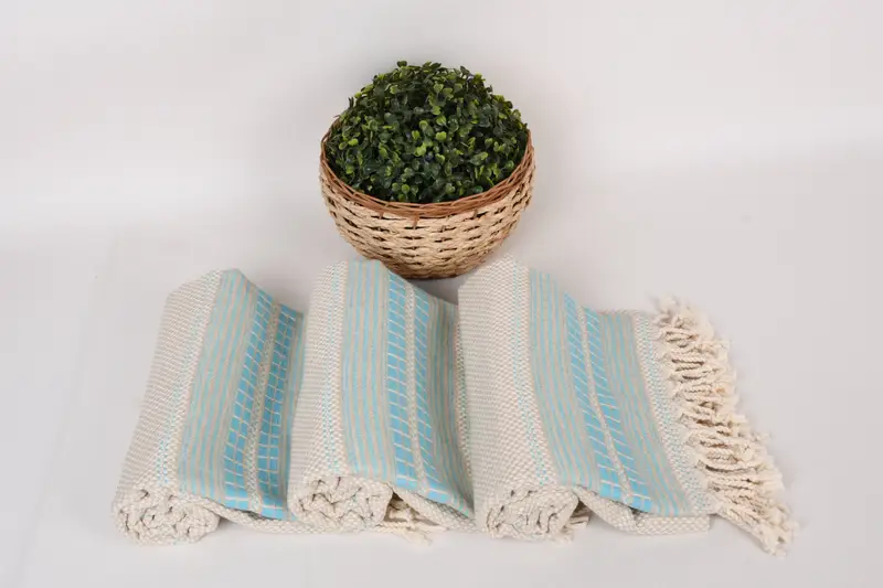 Custom Wedding Gift From Bridesmaid, Spa Towel, Sand-free towel, Birthday Gift, Housewarming Gift, Home Decor Gifts, 68x40 Linen Striped Towel - 8