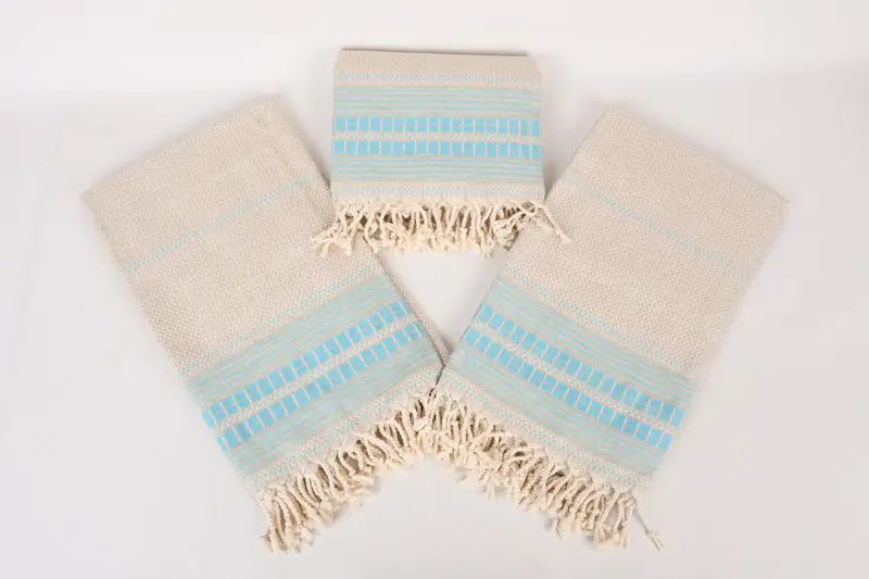Custom Wedding Gift From Bridesmaid, Spa Towel, Sand-free towel, Birthday Gift, Housewarming Gift, Home Decor Gifts, 68x40 Linen Striped Towel - 6