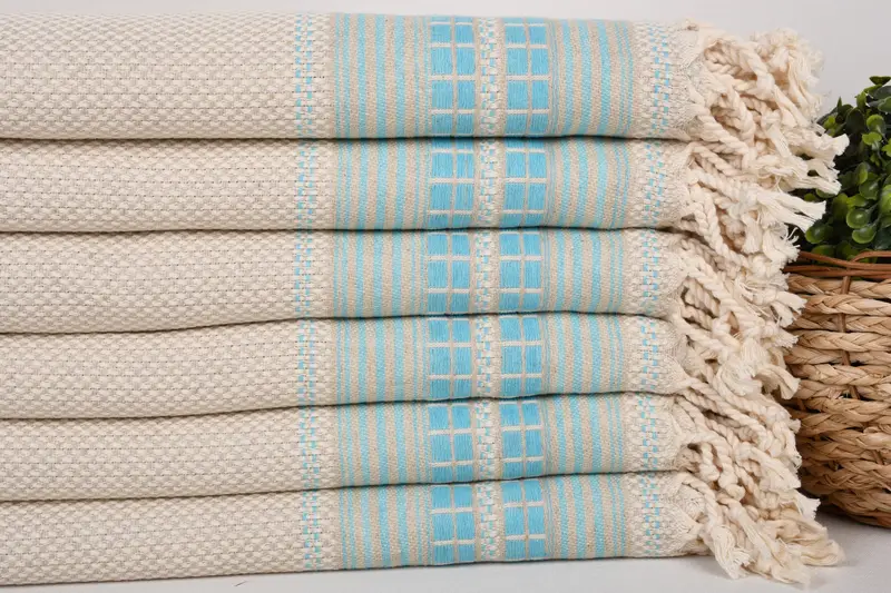 Custom Wedding Gift From Bridesmaid, Spa Towel, Sand-free towel, Birthday Gift, Housewarming Gift, Home Decor Gifts, 68x40 Linen Striped Towel - 2
