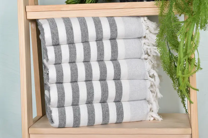 Turkish beach towel, Beach Towel Bulk, 68x40 Cotton Striped Terry Towel, Merry Christmas Gifts, Organic Cotton Towel, Monogrammed Beach Towel - 1