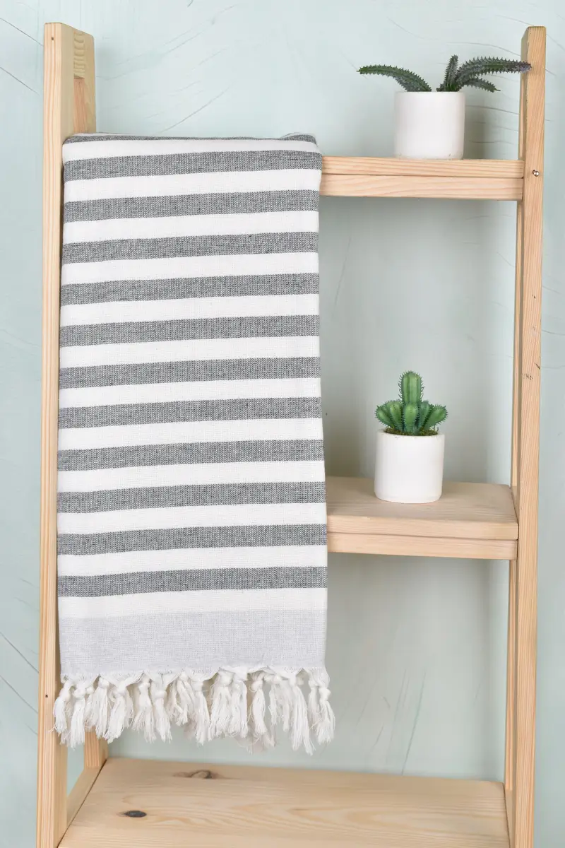 Turkish beach towel, Beach Towel Bulk, 68x40 Cotton Striped Terry Towel, Merry Christmas Gifts, Organic Cotton Towel, Monogrammed Beach Towel - 8
