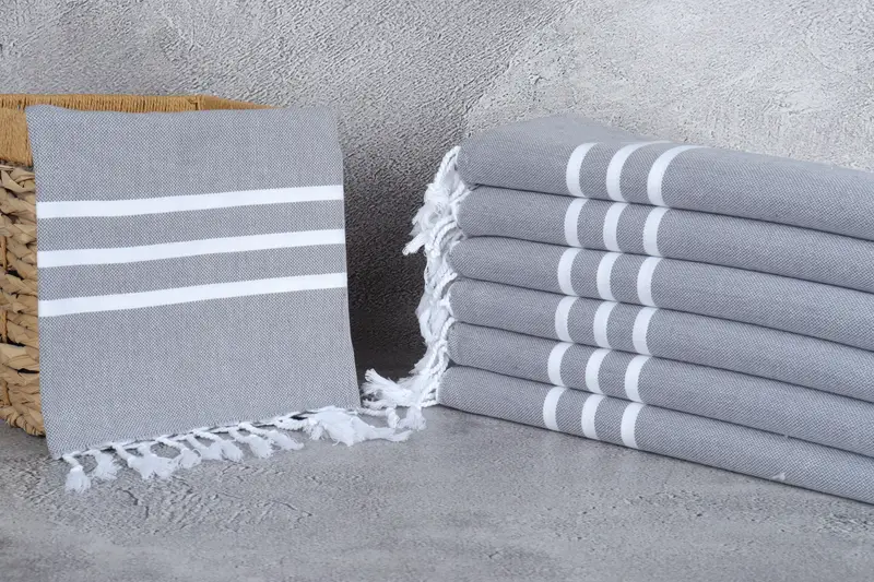 40x20 Cotton Striped Towel, Personalized Dish Towel, Wedding Gifts Towel, Personalized Gift, Summer Towel, Kitchen Towel, Gift For The Home Decor - 3