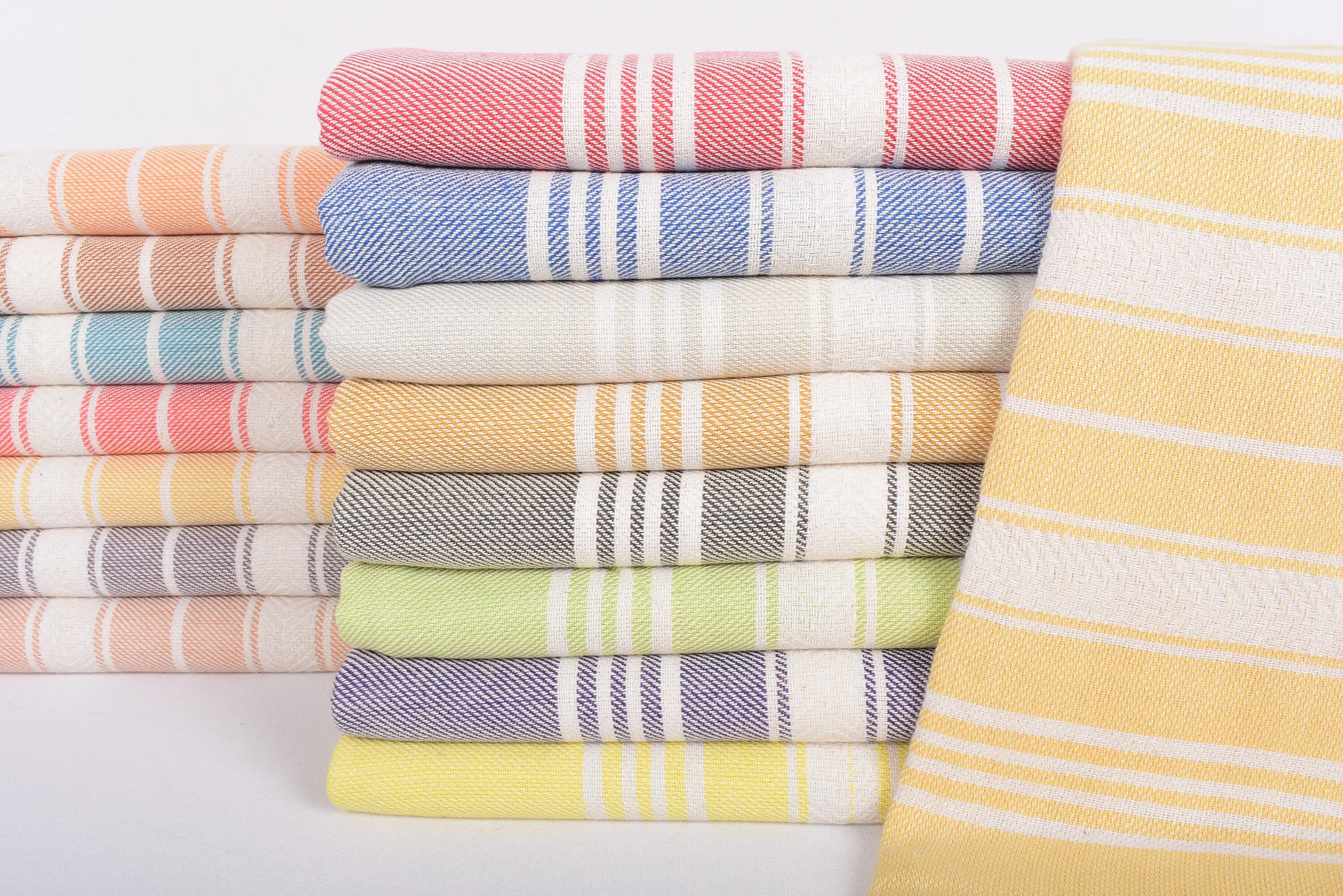 Baby Blue Herringbone Towel Turkish Cotton, 70x40 Inches - 1