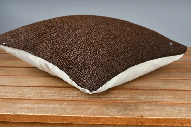 Bettkissenbedeckung, einzigartige Kissenbedeckung, Haustierkissen, Kissenbedeckung, 12x12 braune Kissenbezüge, Wohnkulturkissen, türkisches Kissen, Kilimkissen - 4