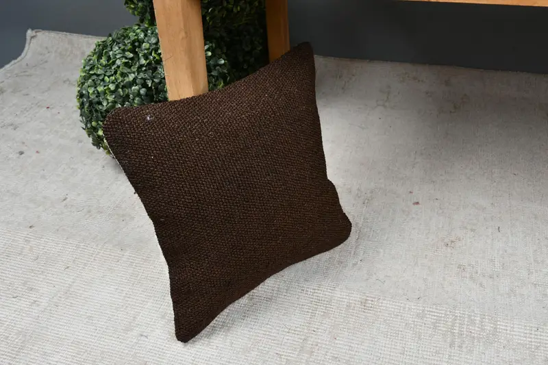 Bettkissenbedeckung, einzigartige Kissenbedeckung, Haustierkissen, Kissenbedeckung, 12x12 braune Kissenbezüge, Wohnkulturkissen, türkisches Kissen, Kilimkissen - 7
