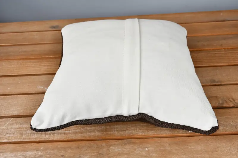 Bettkissenbedeckung, einzigartige Kissenbedeckung, Haustierkissen, Kissenbedeckung, 12x12 braune Kissenbezüge, Wohnkulturkissen, türkisches Kissen, Kilimkissen - 5