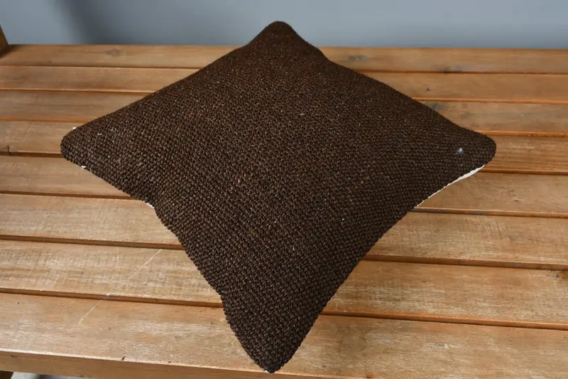 Bettkissenbedeckung, einzigartige Kissenbedeckung, Haustierkissen, Kissenbedeckung, 12x12 braune Kissenbezüge, Wohnkulturkissen, türkisches Kissen, Kilimkissen - 2