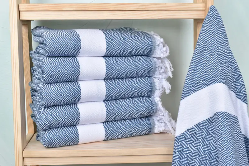 Petrol Green Cotton Towel Bath Towel Beige, 40x71 Inches