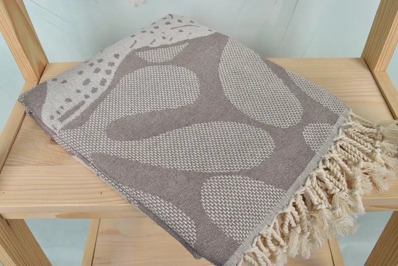 Beach Size Towel, Organic Cotton Towel, Beach Towel Gift, Turkish beach towel, Peshtemal, Sand-free towel, 70x40 Cotton Whale Design Towel - 6