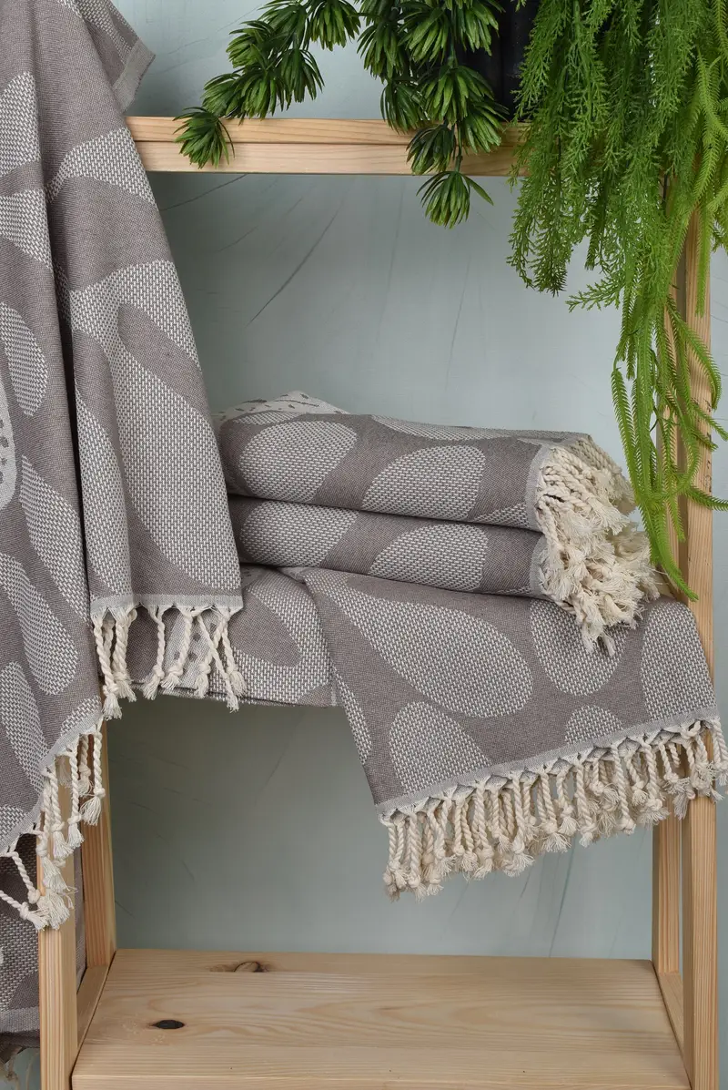 Beach Size Towel, Organic Cotton Towel, Beach Towel Gift, Turkish beach towel, Peshtemal, Sand-free towel, 70x40 Cotton Whale Design Towel - 7