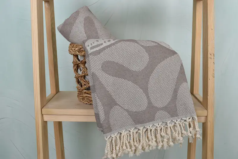 Beach Size Towel, Organic Cotton Towel, Beach Towel Gift, Turkish beach towel, Peshtemal, Sand-free towel, 70x40 Cotton Whale Design Towel - 5