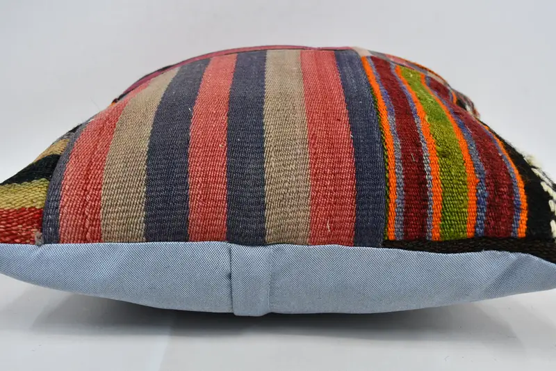 Cushion Case, Turkish Pillow, Lounge Throw Cushion Cover, Vintage Kilim Pillow, 20x20 Pink Cushion Cover, Ethnical Kilim Rug Pillow - 6