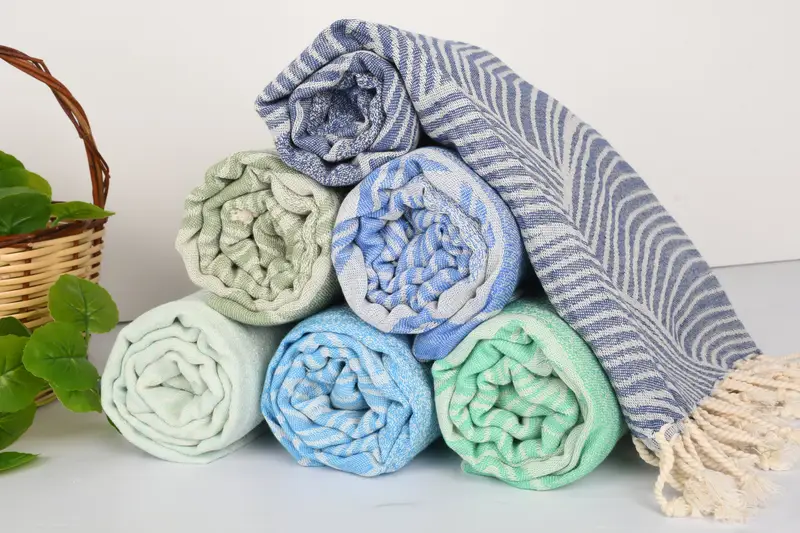 Bachelorette Gifts, Summer Gift, Embroidery Towels, 68x40 Cotton Striped Design Towel, Gift For Her, Oversized lightweight Turkish bath towel USA - 5